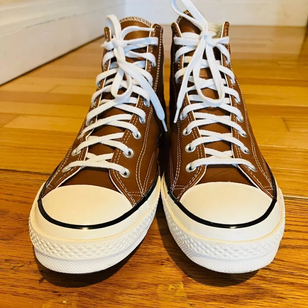 Converse Chuck Taylor All Star Cruise Leather High-Top Shoes Cognac Brown 12